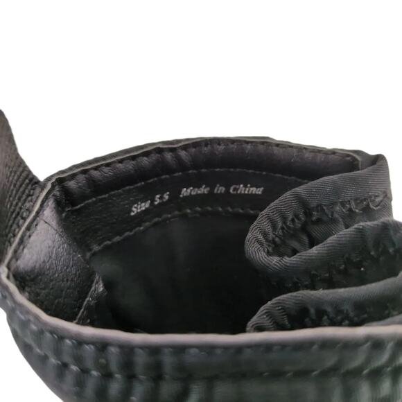 Dolce Vita Celida Black Leather Nylon Platform High Heel Hiking Boots Size 5.5 - Picture 9 of 10